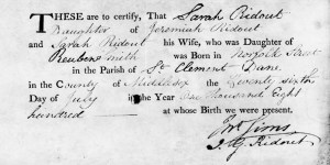 J G Ridout attends the birth